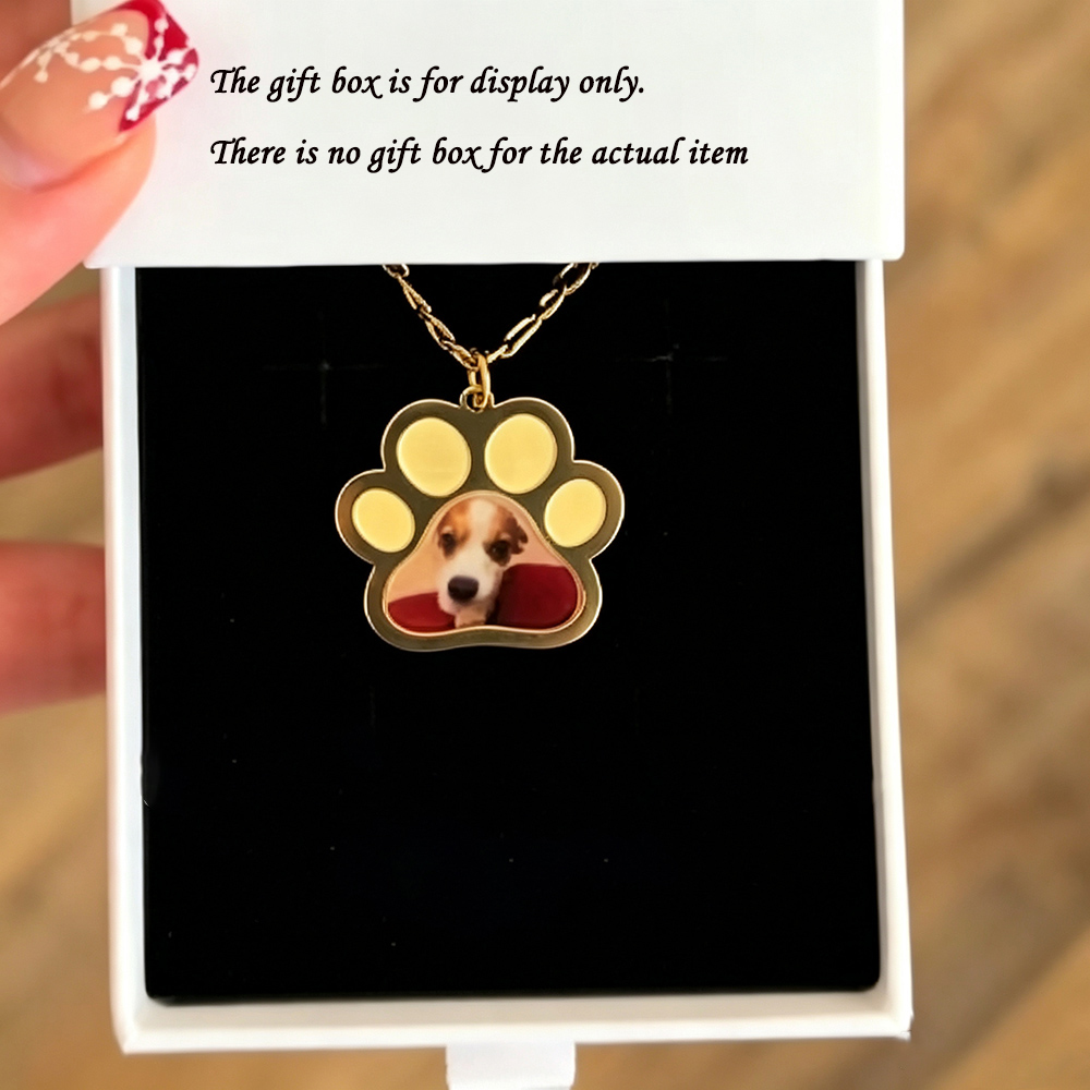Name Necklace Custom - Collar personalizado con colores de huellas