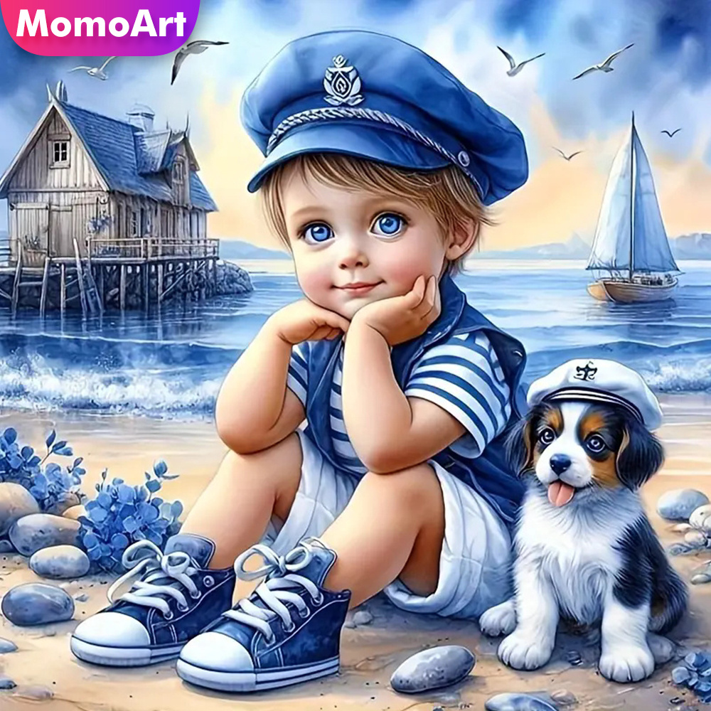 Photo Mosaic Print - Momoart-pintura completa de diamantes, retrato de