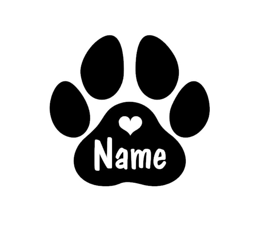 Pet Portrait Custom - 2 pegatinas personalizadas con huella de