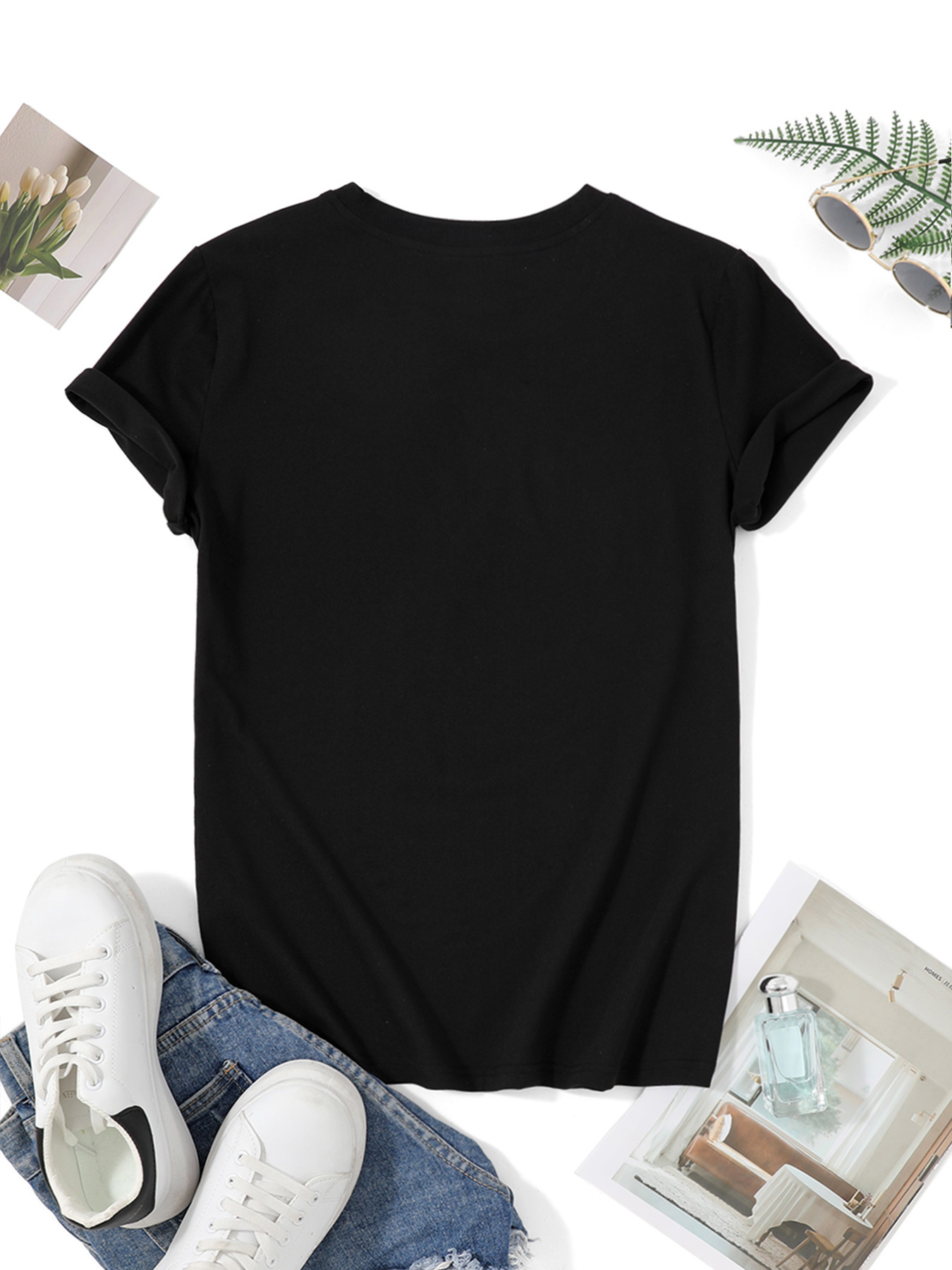 Camiseta informal de cuello re - Family Tree Print reseña y precio