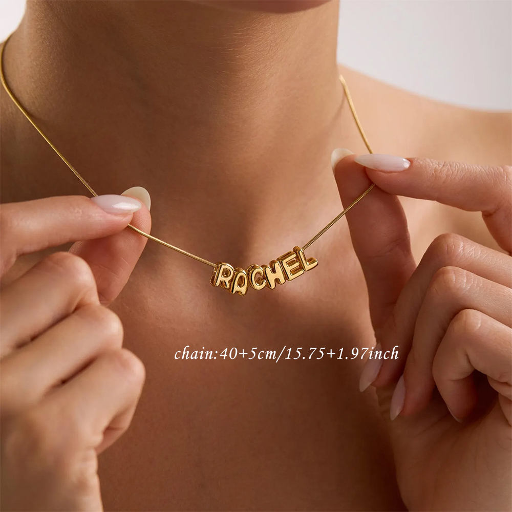 Collar con nombre inicial pers - Name Necklace Custom reseña y precio
