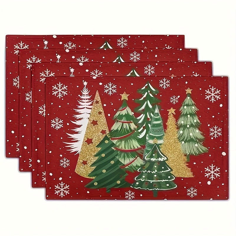 Mantel Individual Rojo con Est - Family Tree Print reseña y precio