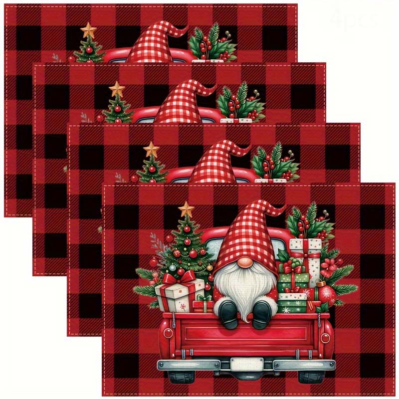 Mantel Individual Rojo con Est - Family Tree Print reseña y precio