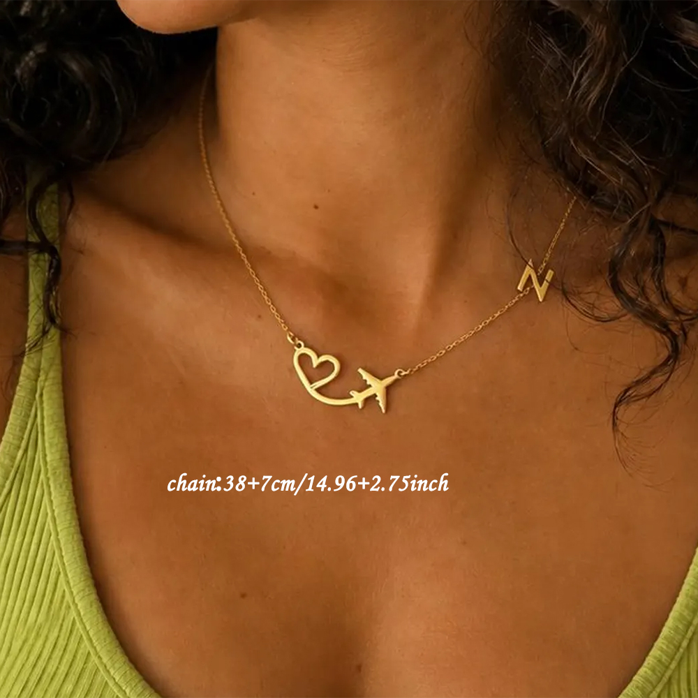 Collar con colgante de avión y - Name Necklace Custom reseña y precio