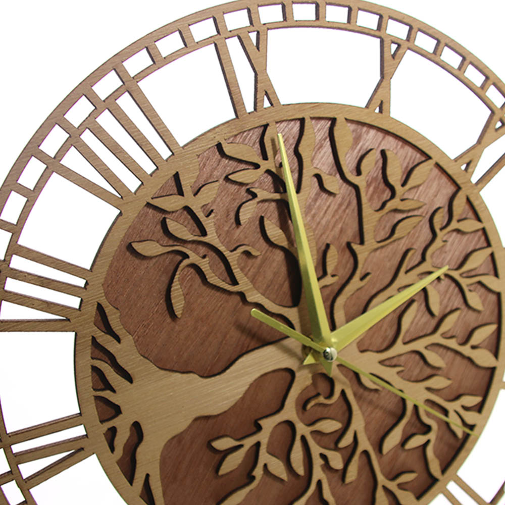 Reloj de pared de madera con d - Family Tree Print reseña y precio