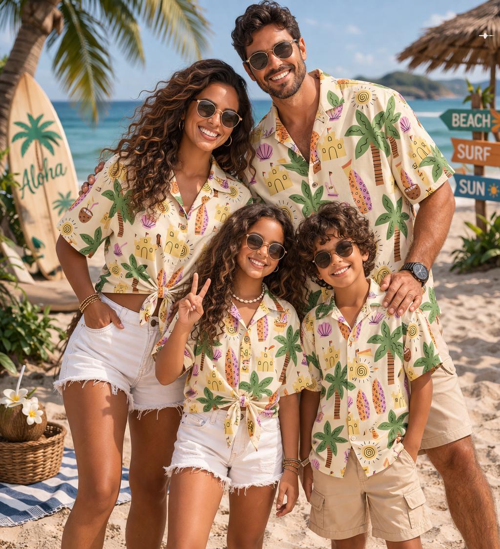 Camisa Hawaiana para Niños con - Family Tree Print reseña y precio