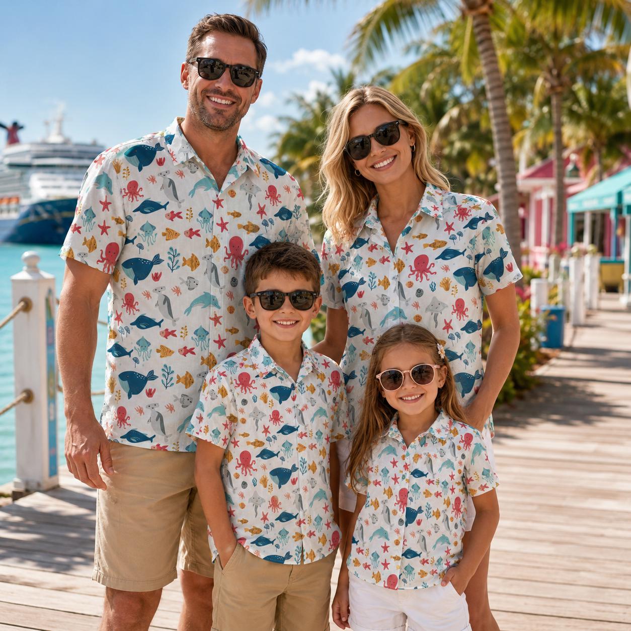 Camisa Hawaiana para Niños con - Family Tree Print reseña y precio