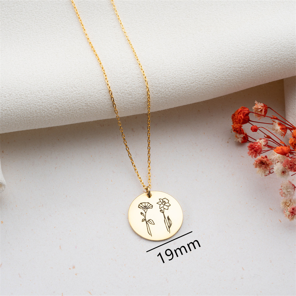 Collar de flores de nacimiento - Birth Flower Necklace reseña y precio